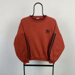 90s Adidas Sweatshirt Red Medium