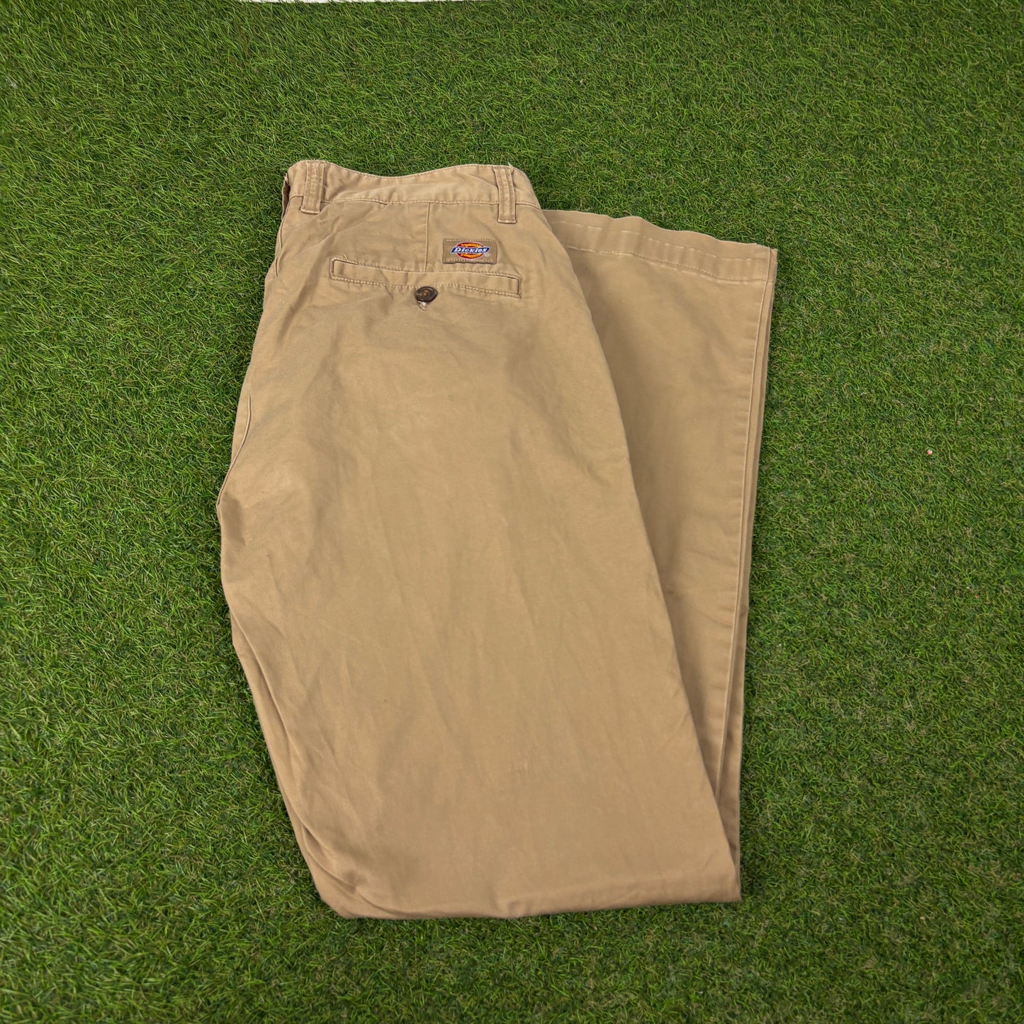 00s Dickies Workwear Trousers Joggers Brown Small