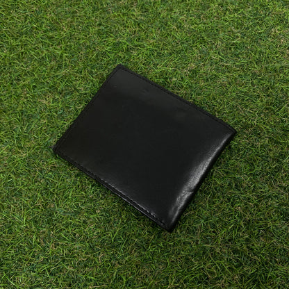 00s Nike Golf Leather Tri-Fold Wallet Card Holder Black