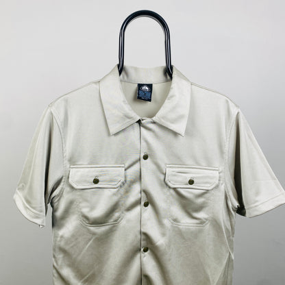 00s Nike ACG Button Down T-Shirt Brown Large