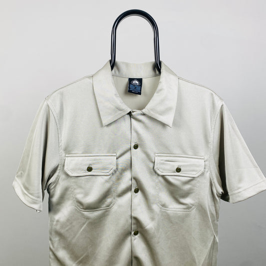 00s Nike ACG Button Down T-Shirt Brown Large