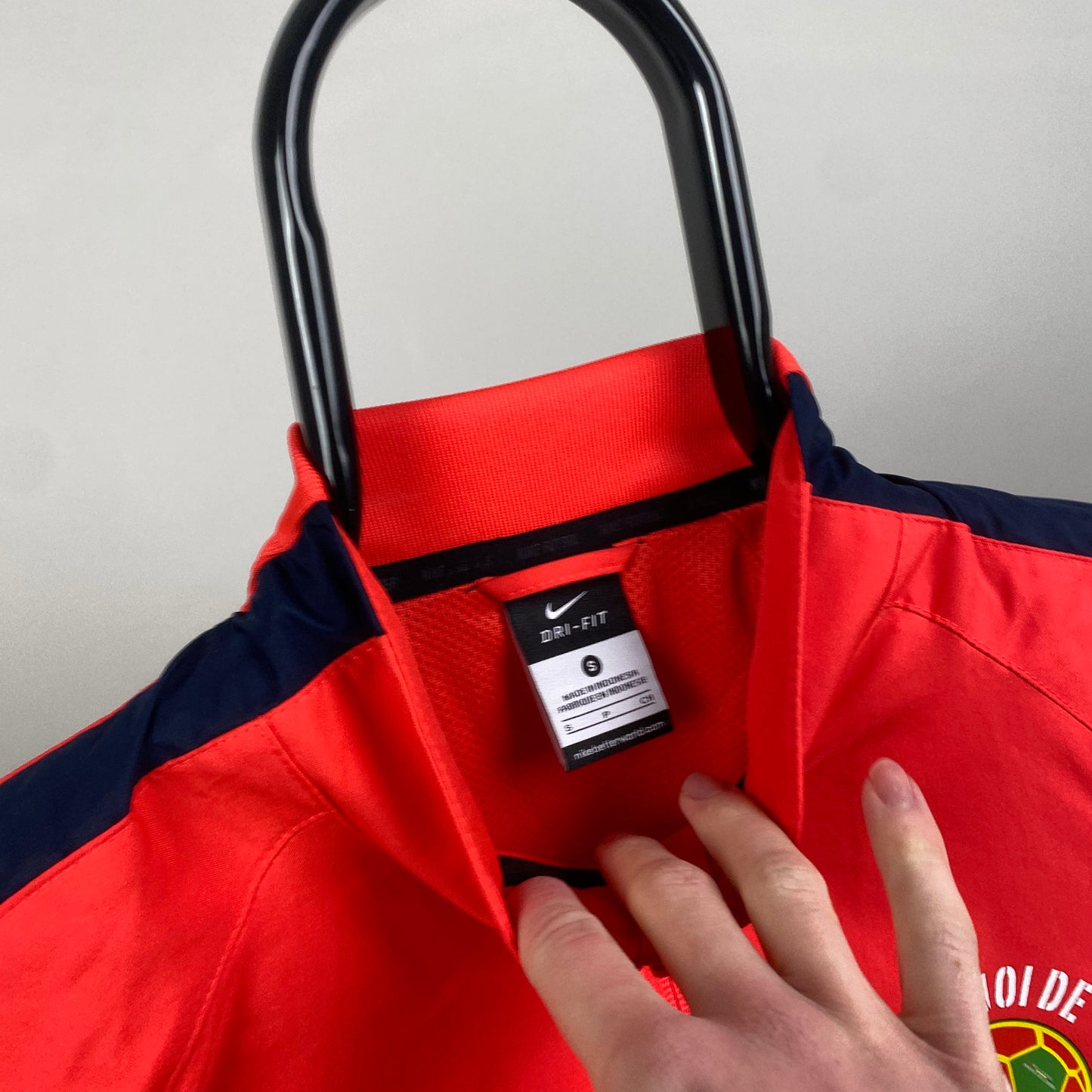 00s Nike Football Windbreaker Jacket Red Small