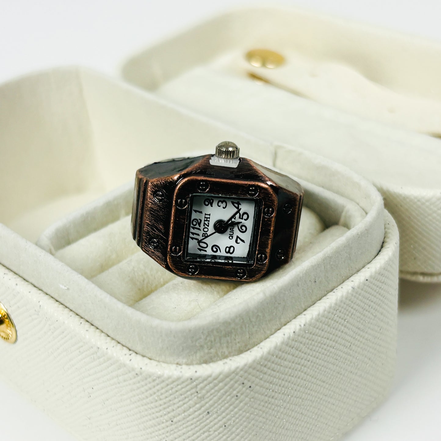 Vintage Watch Ring Adjustable Copper