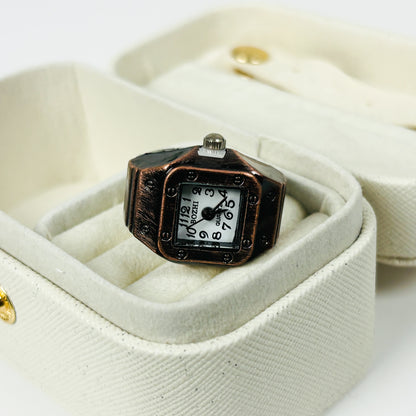 Vintage Watch Ring Adjustable Copper