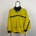 90s Nike Reversible 1/4 Zip Windbreaker Jacket Blue Large