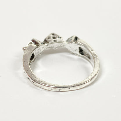 Retro Vintage Dice Ring Silver