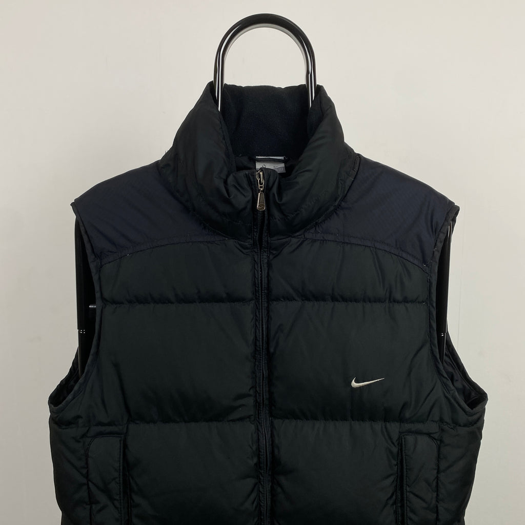 90s Nike Puffer Gilet Jacket Black Small