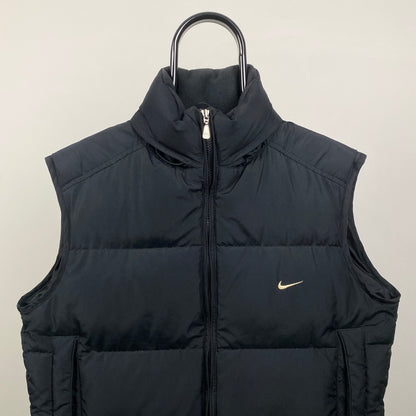 00s Nike Puffer Gilet Jacket Black Medium