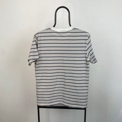 Retro Carhartt Striped T-Shirt Brown Small