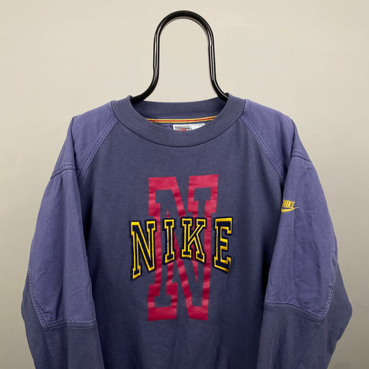 90s Nike Sweatshirt Blue Large