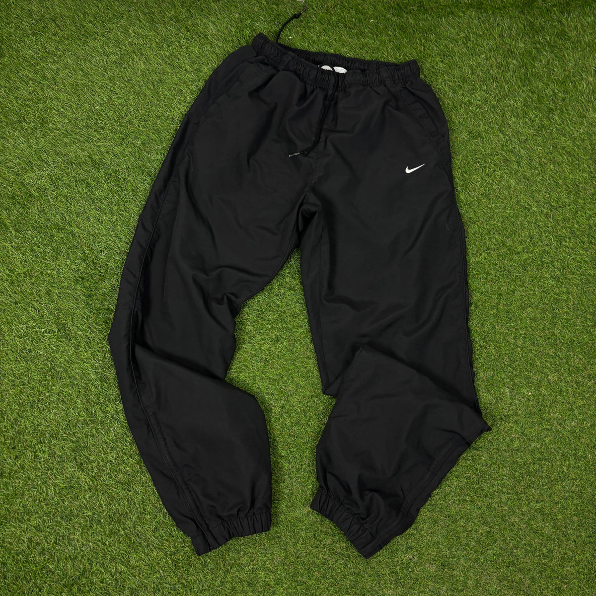 00s Nike Sidewinder Windbreaker Jacket + Joggers Set Black Medium