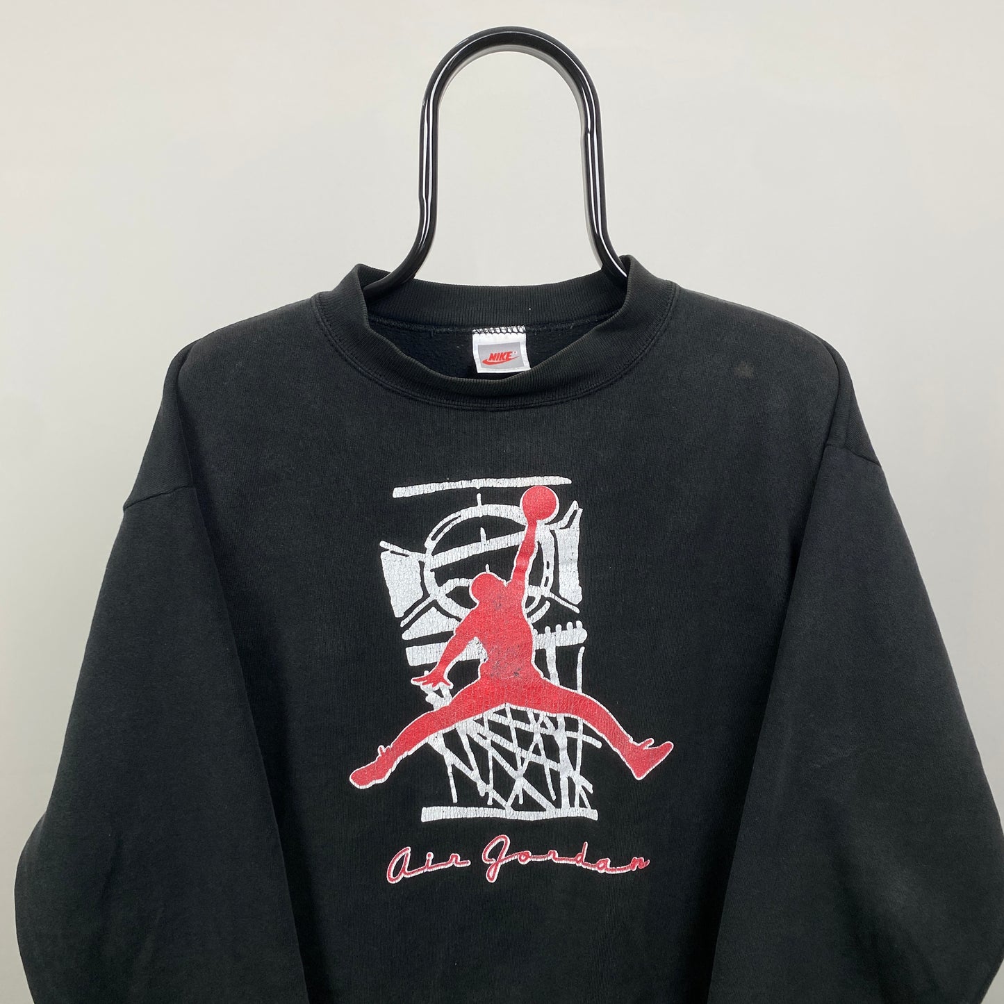 90s Nike Jordan Sweatshirt Black Medium