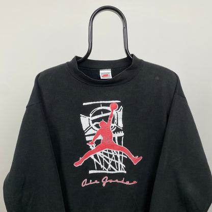 90s Nike Jordan Sweatshirt Black Medium