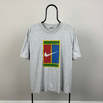 90s Nike Challenge Court T-Shirt Grey Large