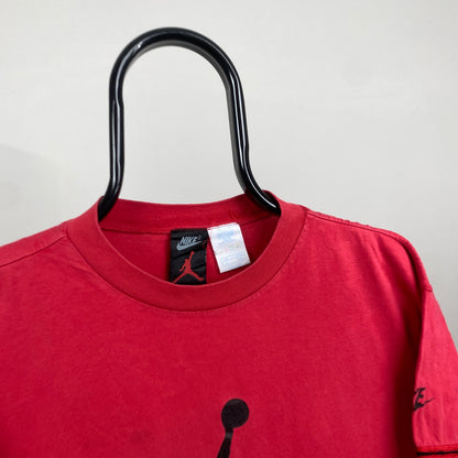 90s Nike Air Jordan T-Shirt Red Small