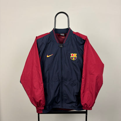 90s Nike Barcelona Windbreaker Jacket Blue Red Small