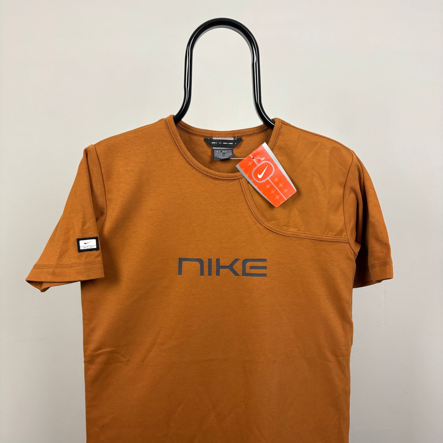 00s Nike Morse Code T-Shirt Brown Small