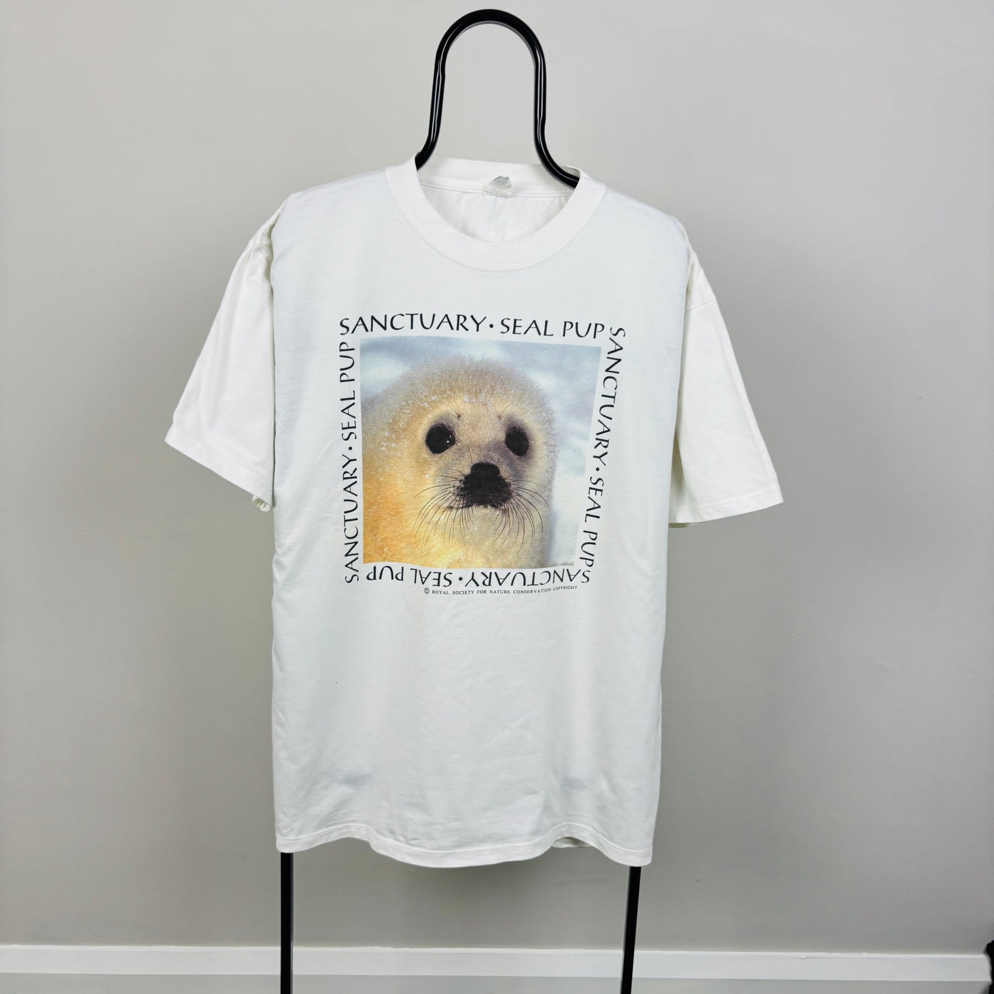 90s Seal Pup Sanctuary T-Shirt White XL