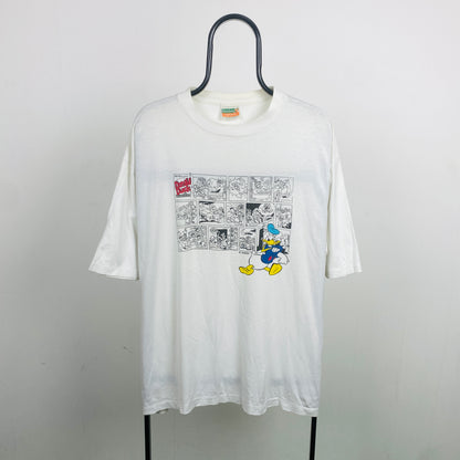 Retro 90s Donald Duck T-Shirt White XL