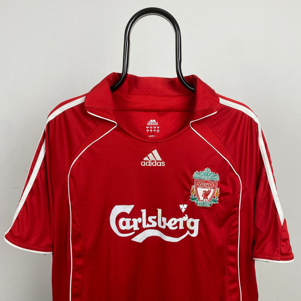 00s Adidas Liverpool Riise Football Shirt T-Shirt Red Medium