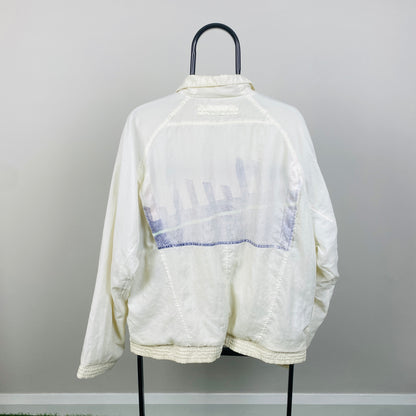 90s Nike Challenge Court Windbreaker Jacket White Medium