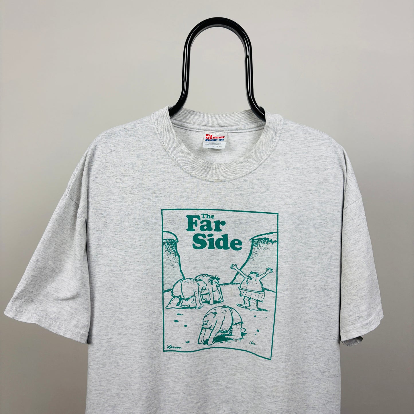 90s The Far Side Hanes T-Shirt Grey XL