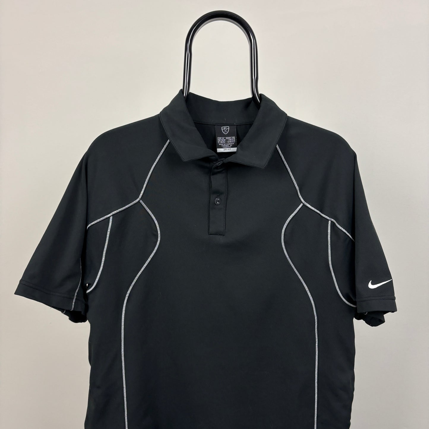 00s Nike Golf Piping T-Shirt Black Medium