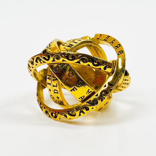 Retro Vintage Sculpture Ring Gold