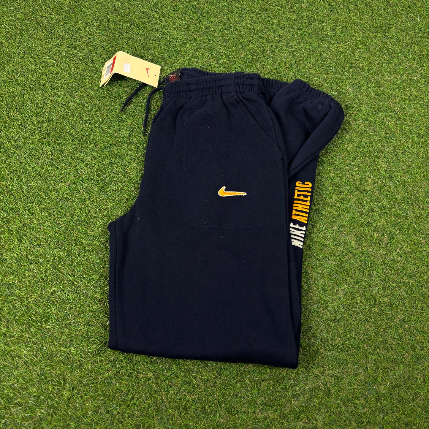 90s Nike Wide Leg Cotton Joggers Blue XS