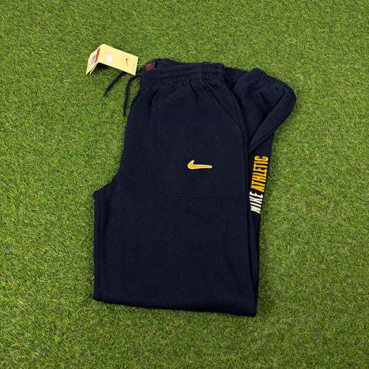 90s Nike Wide Leg Cotton Joggers Blue XS