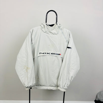 00s Nike Reversible Sidewinder Fleece Coat Jacket Black Small