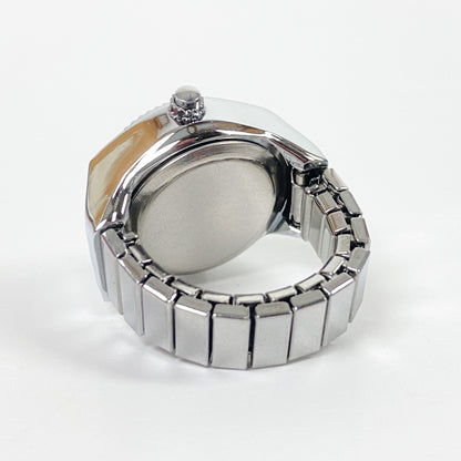 Retro Adjustable Watch Ring Silver