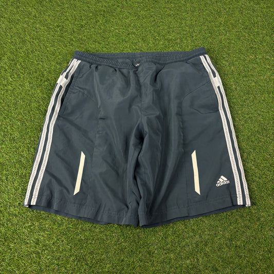 00s Adidas Baggy Shorts Grey Medium