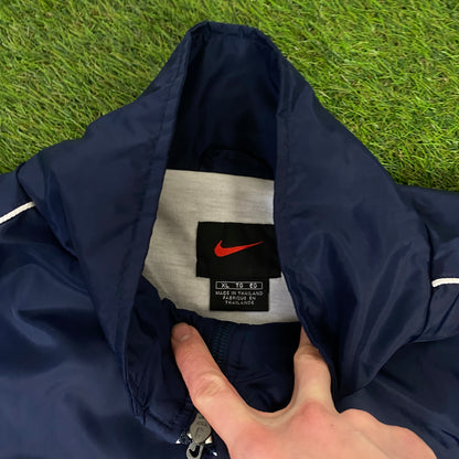 00s Nike Piping Tracksuit Set Jacket + Joggers Blue XL