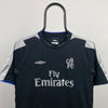 Retro Umbro Chelsea Lampard Football Shirt T-Shirt Black Small