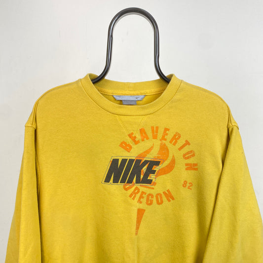 00s Nike Sweatshirt Yellow Large