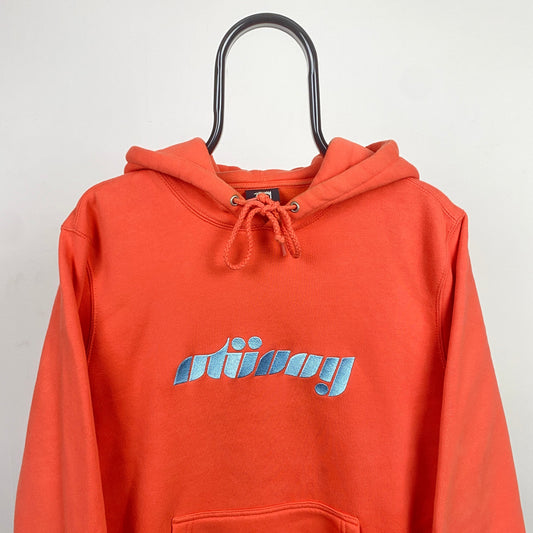 00s Stussy Hoodie Orange Small