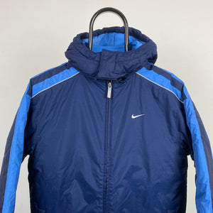 00s Nike Puffer Jacket Blue XS