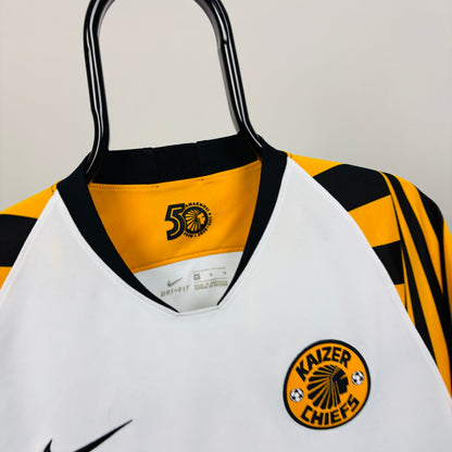 00s Nike Kaiser Chiefs Football Shirt T-Shirt White Medium