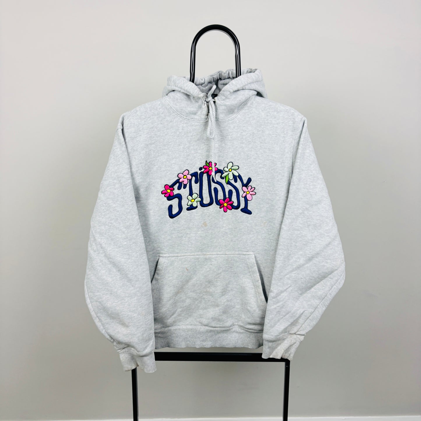 00s Stussy Hoodie Grey Small