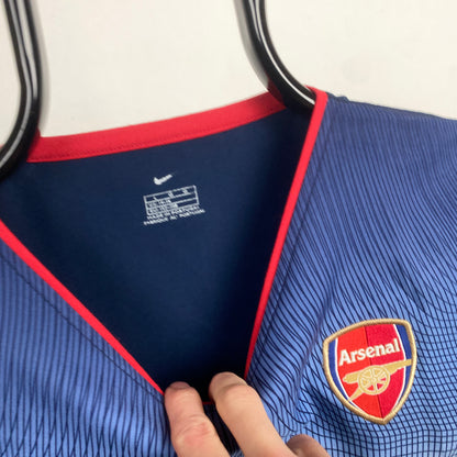 00s Nike Arsenal Football Shirt T-Shirt Blue XS