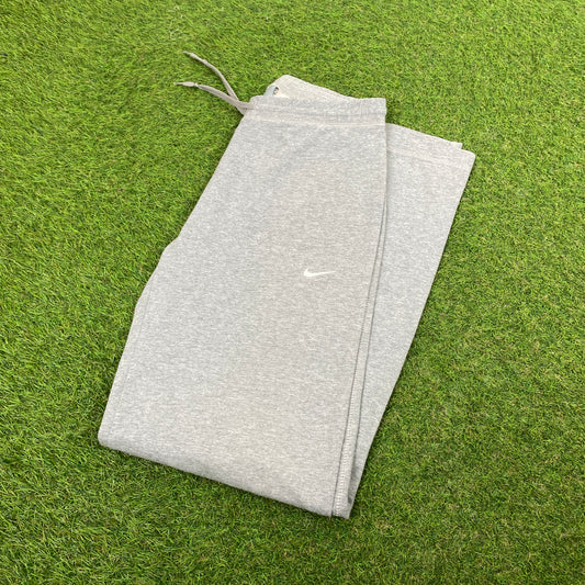 00s Nike Wide Leg Cotton Joggers Grey Medium