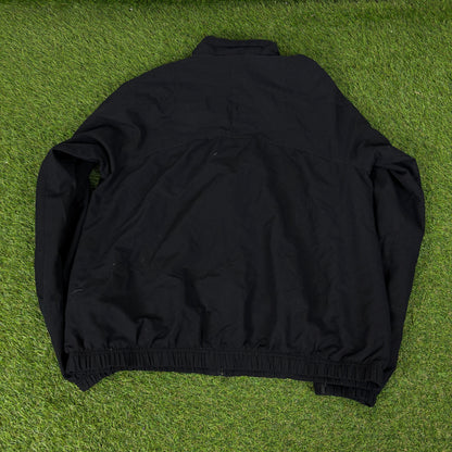 00s Nike Windbreaker Jacket + Joggers Set Black Medium