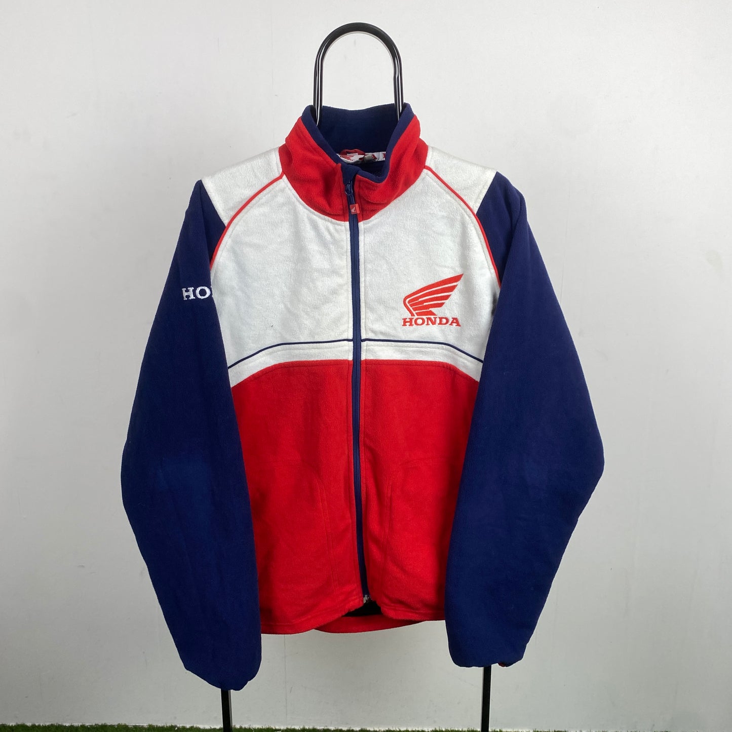 Retro 90s Honda Fleece Sweatshirt Red XL