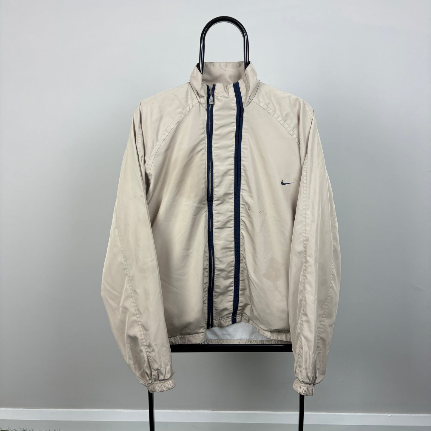 00s Nike Double Zip Windbreaker Jacket Brown XL