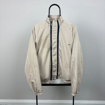 00s Nike Double Zip Windbreaker Jacket Brown XL