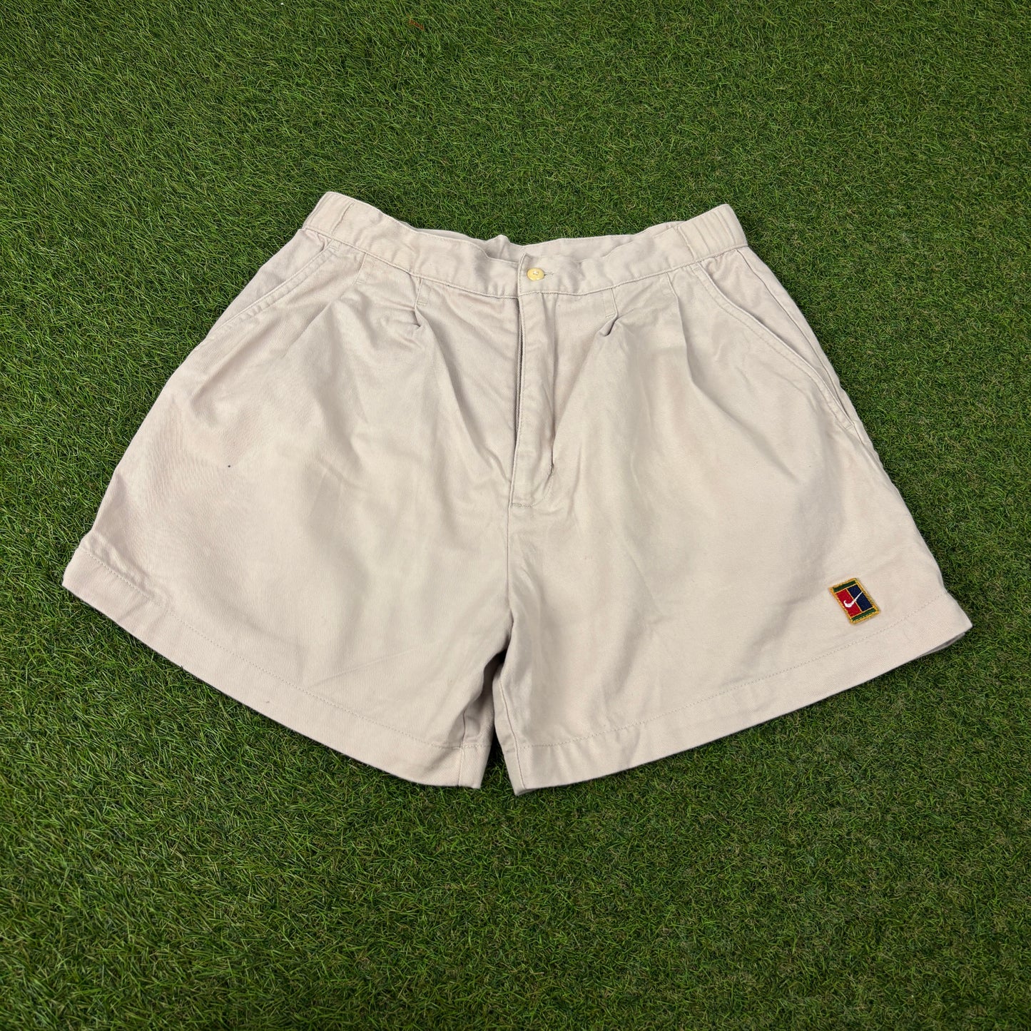 90s Nike Challenge Court Pleated Shorts Brown Small