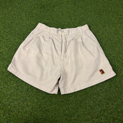 90s Nike Challenge Court Pleated Shorts Brown Small