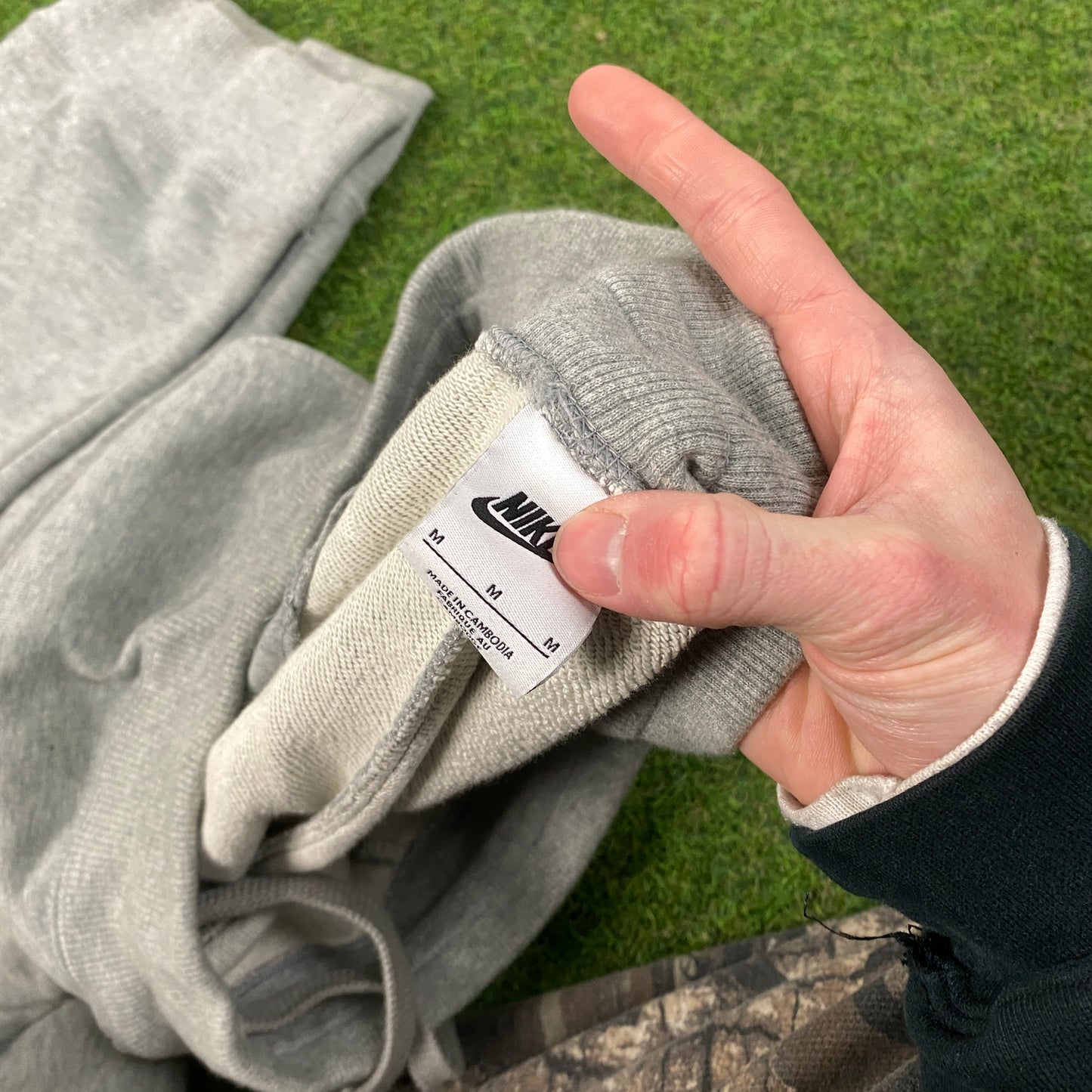 00s Nike Cotton Joggers Grey Medium