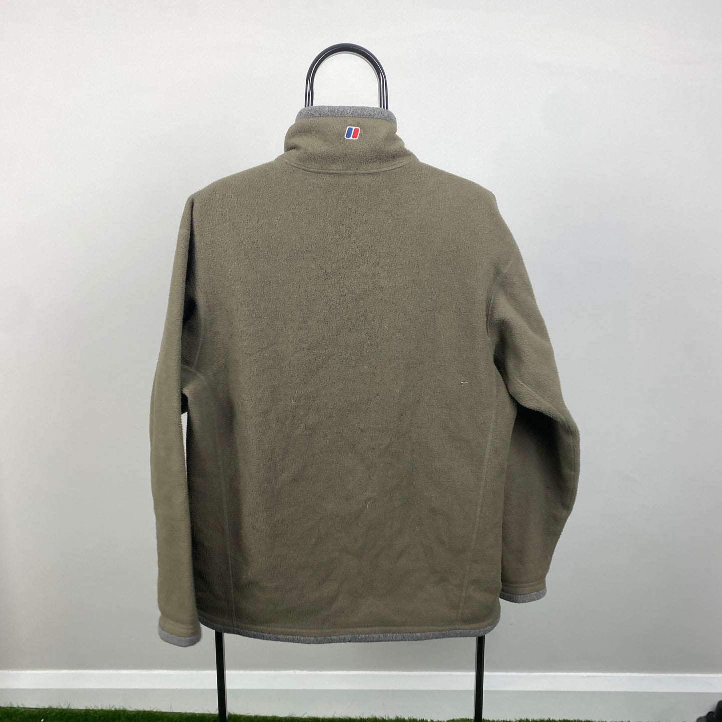 00s Berghaus 1/4 Zip Fleece Sweatshirt Brown Medium